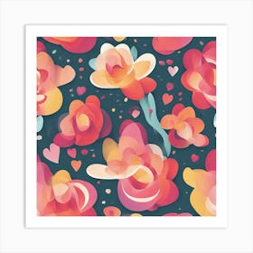 Abstract Floral Pattern Art Print