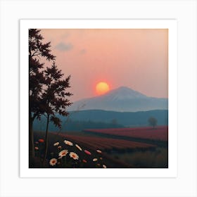 Sunset In The Mountains 21 Art Print