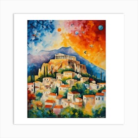 Athens Cityscape 1 Art Print