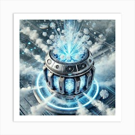 A Close Up Futuristic Sci Fi Depiction Of A Cryo B Art Print