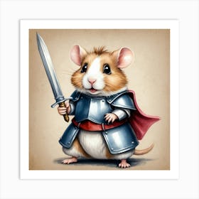 Knight Hamster 4 Art Print