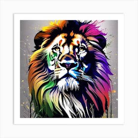 Lion Painting 7 Art Print