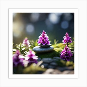 Purple Orchids 1 Art Print