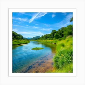 River In The Mountains 1 Art Print