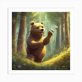 Bear In The Woods 1 Art Print