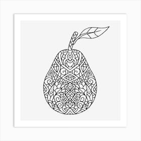 Pear Mandala Art Print