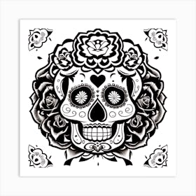 Day Of The Dead Skull 6 Art Print