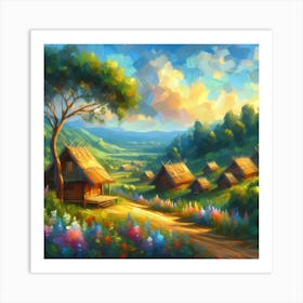 Of A Village Art Print