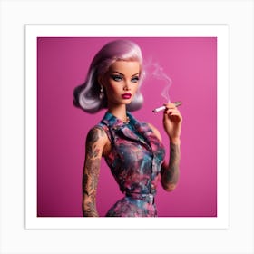 Bad Girl Busty Barbie 1 Art Print