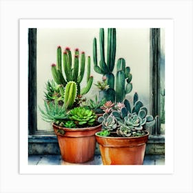 Cacti And Succulents 9 Art Print
