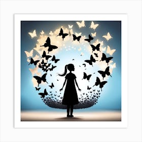 Butterfly Girl 4 Art Print