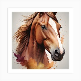 Horse Portrait,wall art, painting design Art Print
