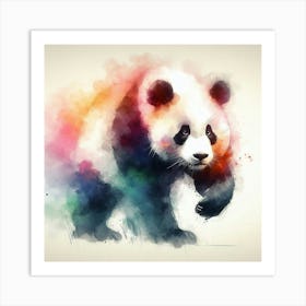 Panda Bear Watercolor Painting 1 Art Print