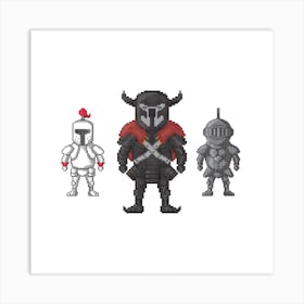 Pixel Knights Art Print