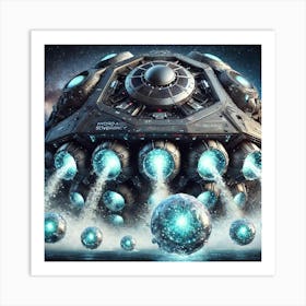 A High Tech, Sci Fi Scene Showing The Hydro Lance 1 Art Print