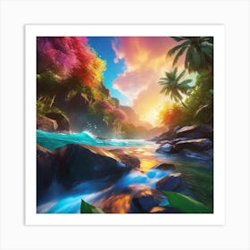 Tropical Landscape 1 Art Print