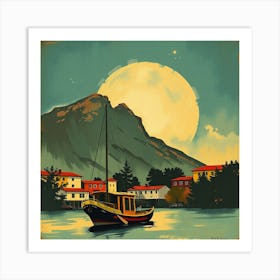 Moonlight Over The Bay Art Print