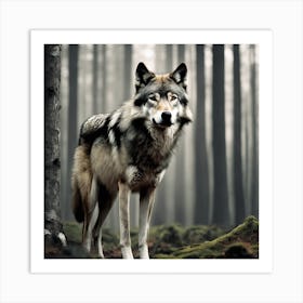 Wolf In The Forest Art Print