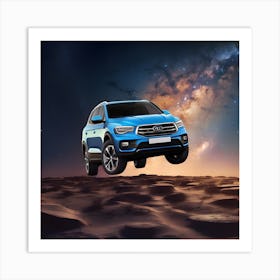 A Car Flaying In The Galaxy A54 6 Art Print