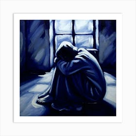 Depressed Man Art Print