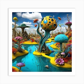 Psychedelic Landscape Art Print