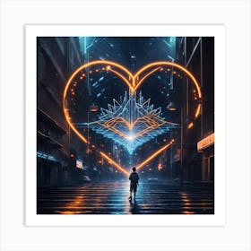 Neon Heart Art Print