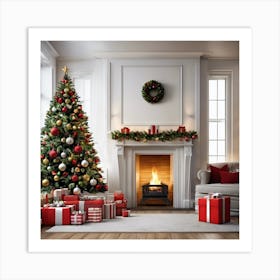 Christmas In The Living Room Art Print