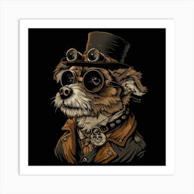 Steampunk Dog 18 Art Print