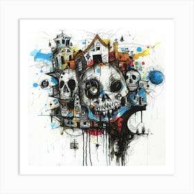 Skulls In The City Art Print