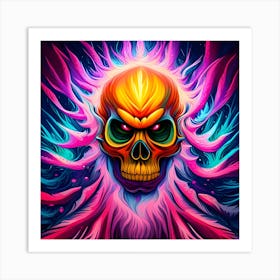 Colorful Skull 1 Art Print