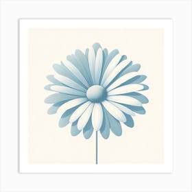 Blue Daisy Canvas Print Art Print