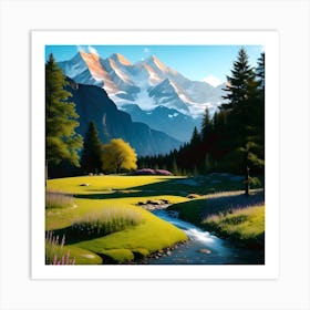 Switzerland Landscape Art Print