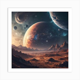 Space Landscape 12 Art Print