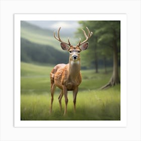 Deer In The Forest Art Print