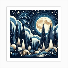 Night In The Forest Art Print