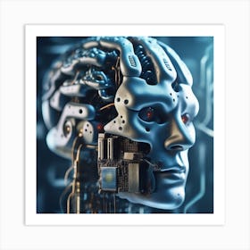 Cyborg Head 18 Art Print