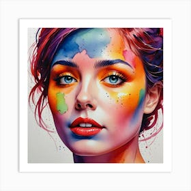 Colorful Girl 1 Art Print