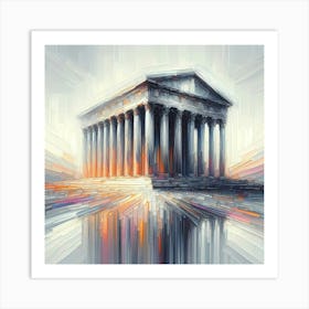 Greek Temple Of Artemis - Painting Art Print