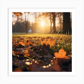 Autumn Leaves On The Ground Art Print