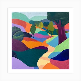 Colourful Abstract The New Forest England 1 Art Print