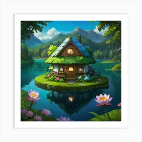 House On A Lake 6 Art Print