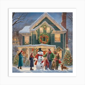 Christmas At Home Art Print