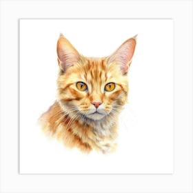 California Spangled Gold Cat Portrait 1 Art Print