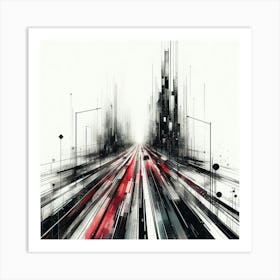 Abstract Cityscape 1 Art Print