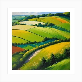 Green Fields Art Print