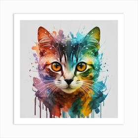 Cat Painting Art Print