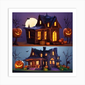 Halloween House 4 Art Print