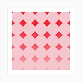 Circling Pink Square Art Print