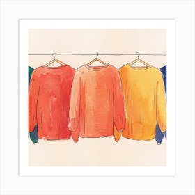 Colorful Sweaters Art Print