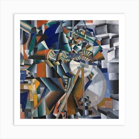 The Knife Grinder Or Principle Of Glittering, Kazimir Malevich Square Art Print
